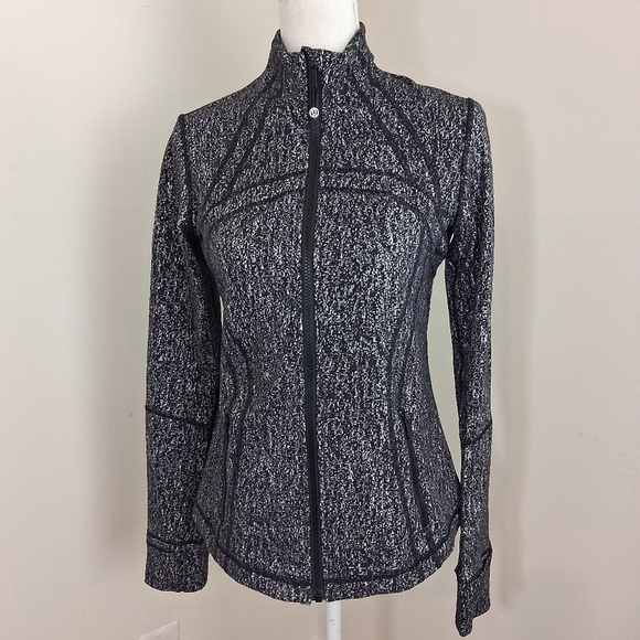 Lululemon Define Jacket Luon Suited Jacquard Black and White Size 8 - Picture 7 of 9